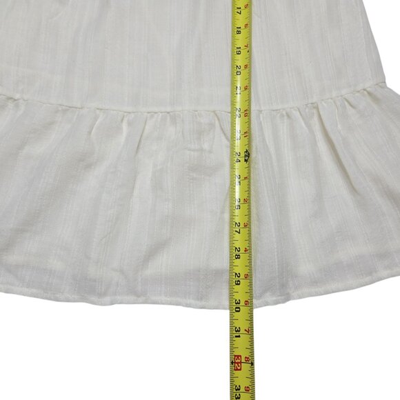 Xhilaration Dress Womens Medium Cream Sheer Babydoll Mini Y2K Boho Cottagecore - Picture 5 of 12